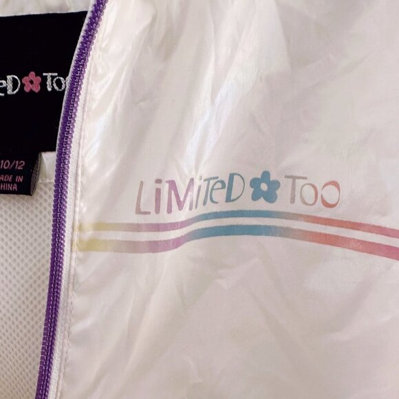 Limited Too Iridescent Wind Breaker Jacket Y2K Girls Rainbow - Picture 2 of 6